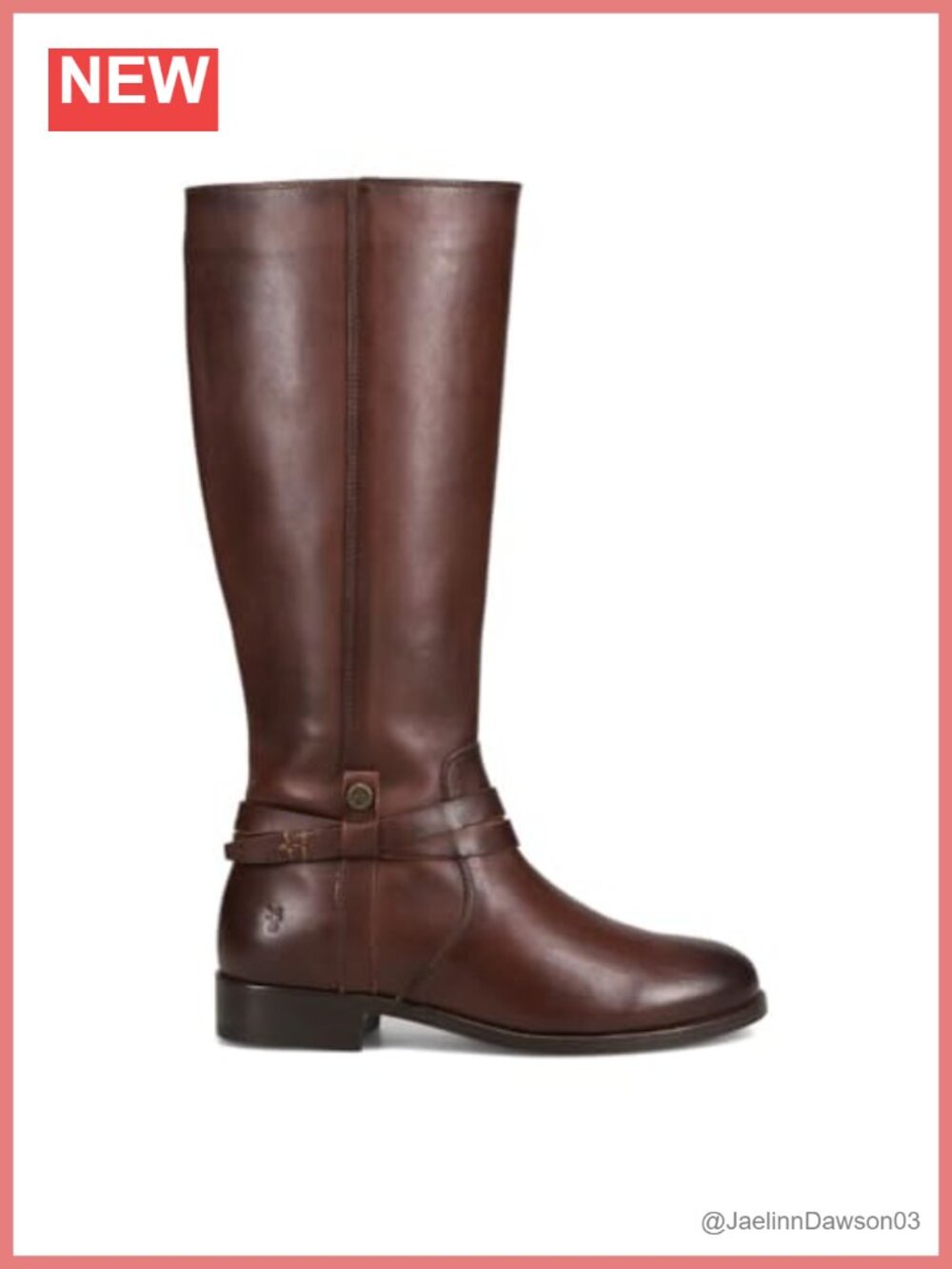 Frye Melissa Belted Tall Leather Boots Knee-High Pull-On